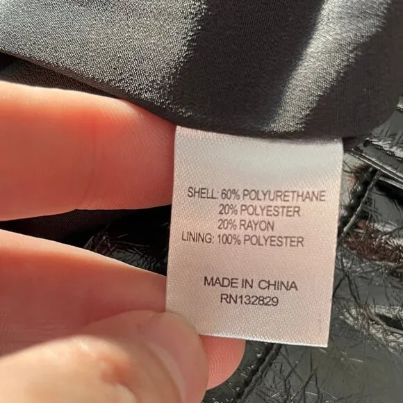 LOVERS & FRIENDS VEGAN LEATHER PLEATED TAPERED TUXEDO PANTS S 26 - Picture 9 of 10